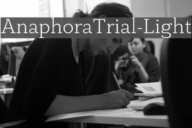 AnaphoraTrial-Light Font examples