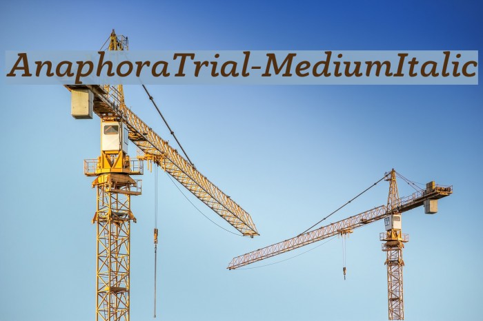 AnaphoraTrial-MediumItalic Font examples
