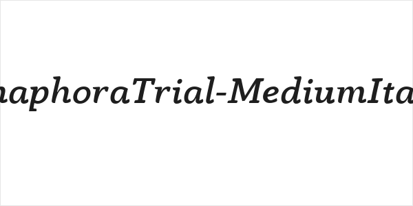 AnaphoraTrial-MediumItalic Logo