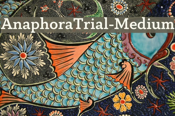 AnaphoraTrial-Medium Font examples