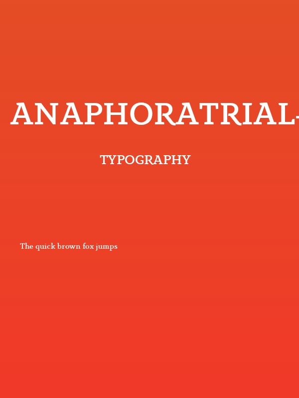 AnaphoraTrial-Medium Poster