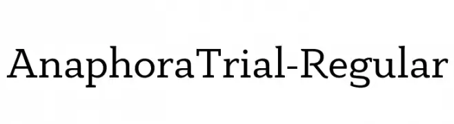 AnaphoraTrial-Regular  تنزيل الخطوط