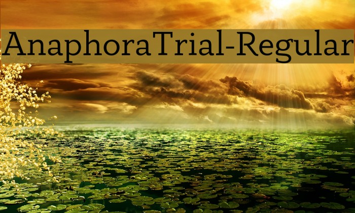 AnaphoraTrial-Regular Font examples