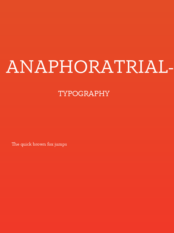 AnaphoraTrial-Regular Poster