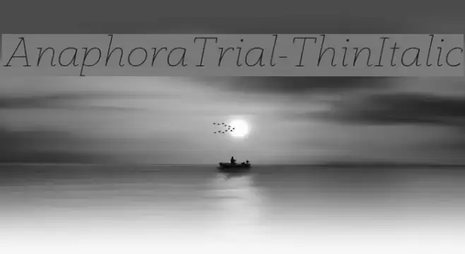 AnaphoraTrial-ThinItalic Font examples