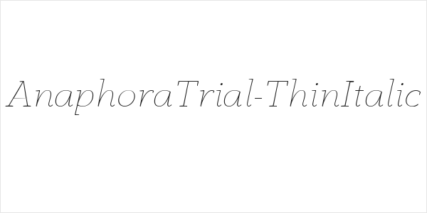 AnaphoraTrial-ThinItalic Logo