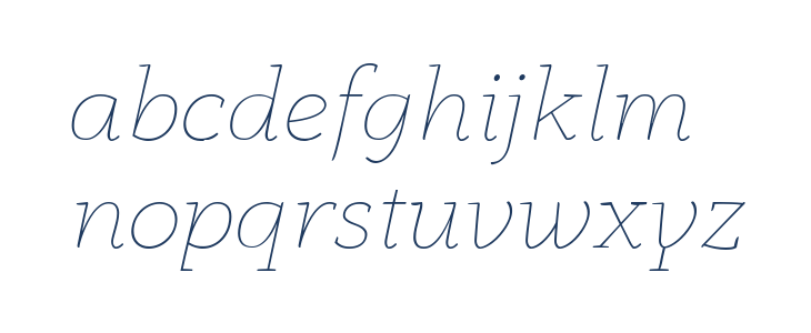 AnaphoraTrial-ThinItalic Lowercase