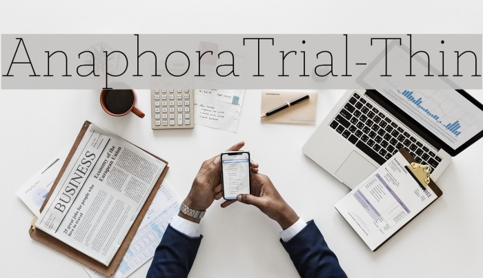 AnaphoraTrial-Thin Font examples