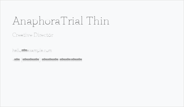 AnaphoraTrial-Thin Business Card