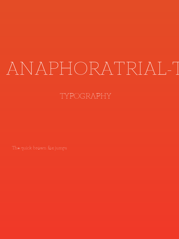 AnaphoraTrial-Thin Poster