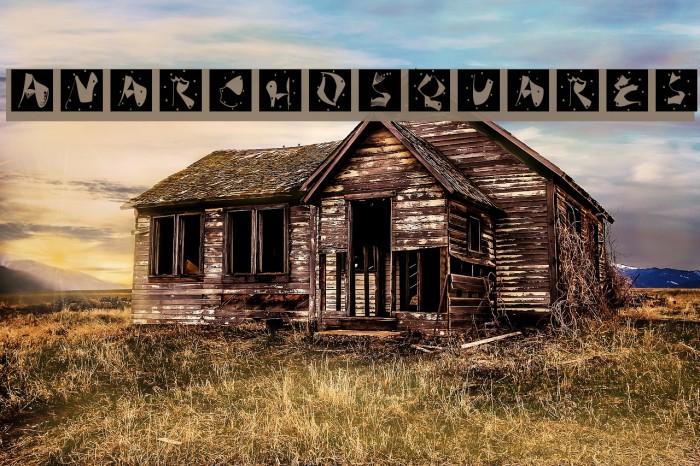 AnarchoSquares Font examples