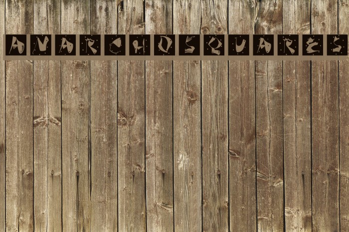 AnarchoSquares Font examples