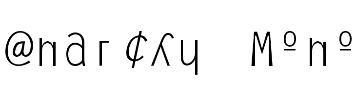 Anarchy Mono Font