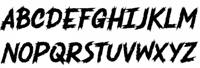 Anarchy Tantrum Caratteri MAIUSCOLE