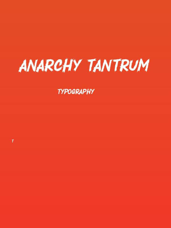 Anarchy Tantrum Poster