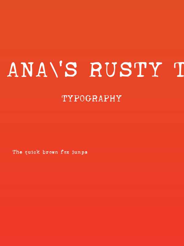 Ana's Rusty Typewriter Poster