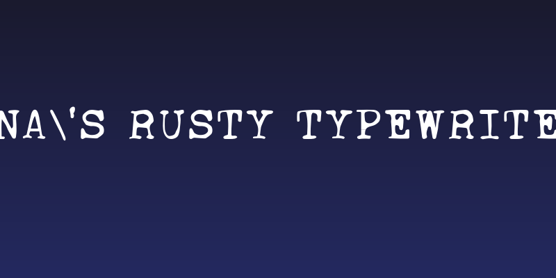 Ana's Rusty Typewriter Social Header