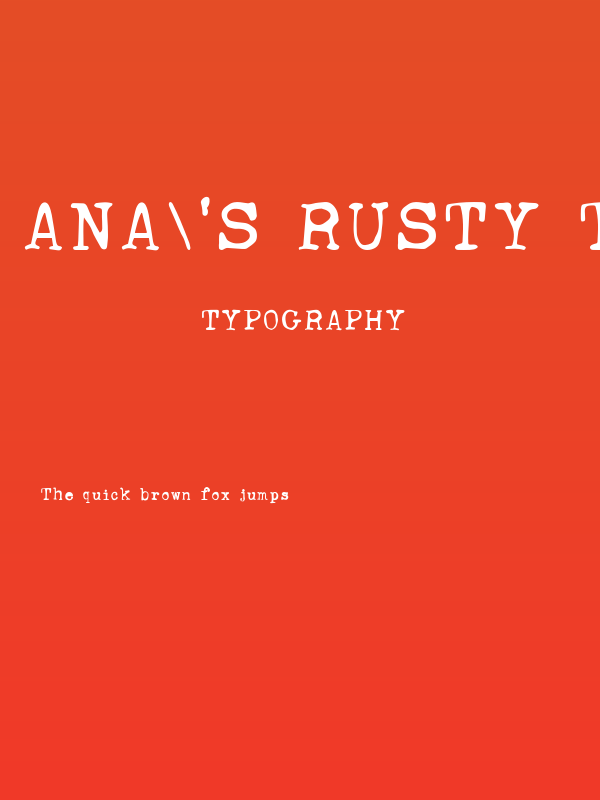 Ana's Rusty Typewriter Poster