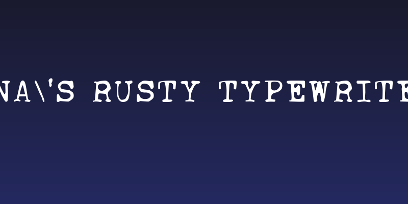 Ana's Rusty Typewriter Social Header