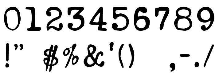 AnasRustyTypewriter Font OTHER CHARS