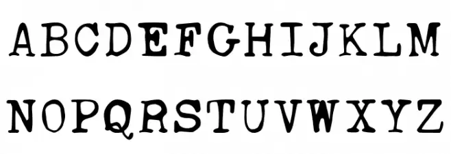 AnasRustyTypewriter Polices MAJUSCULES