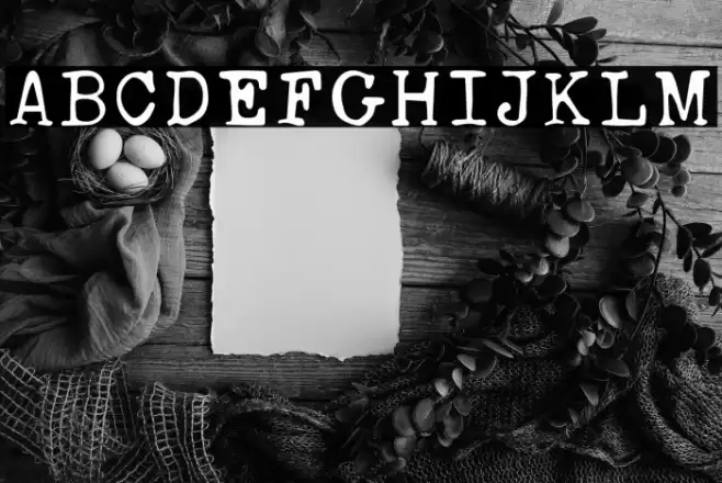 AnasRustyTypewriter Font examples