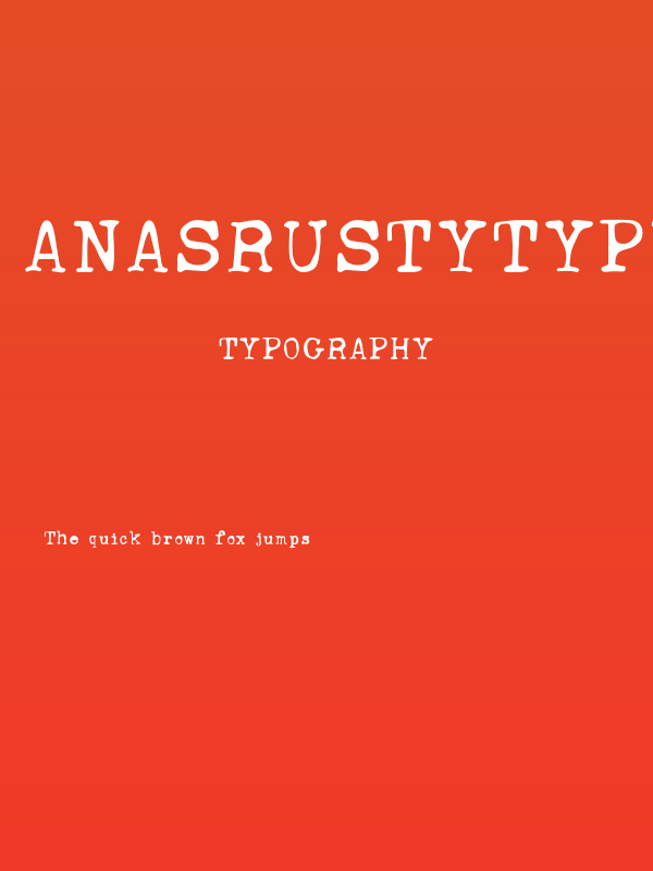 AnasRustyTypewriter Poster