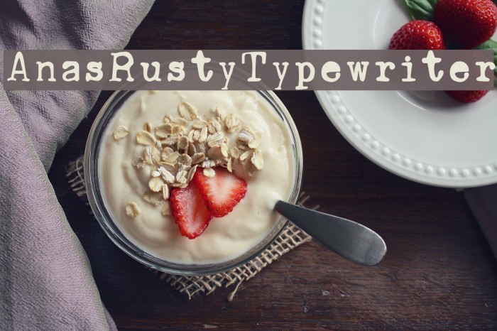 AnasRustyTypewriter Font examples