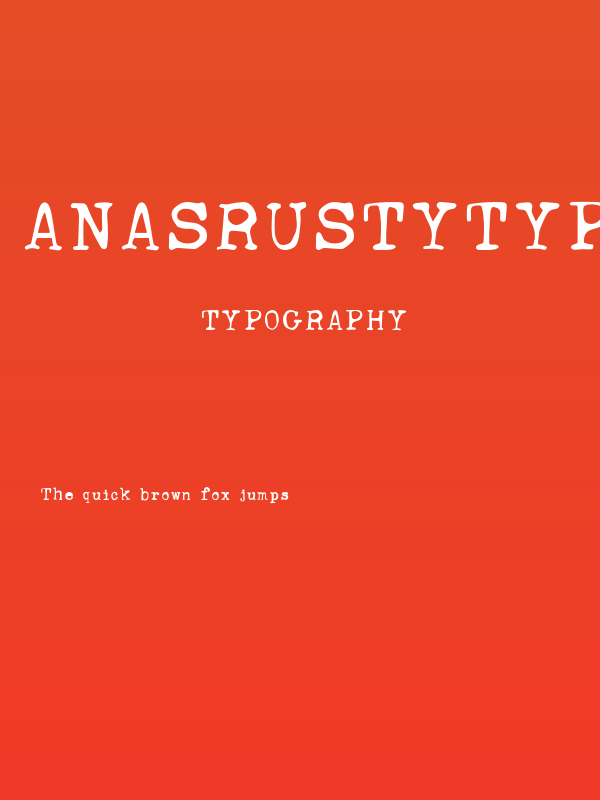 AnasRustyTypewriter Poster
