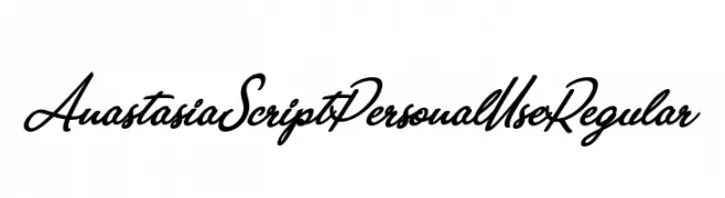 Anastasia Script Personal Use Regular  नि: शुल्क फ़ॉन्ट्स डाउनलोड