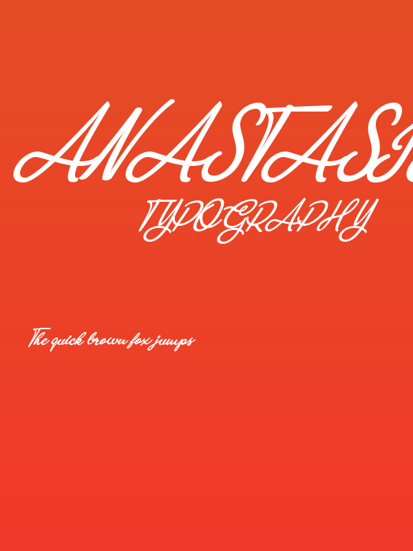 Anastasia Script Personal Use Regular Poster