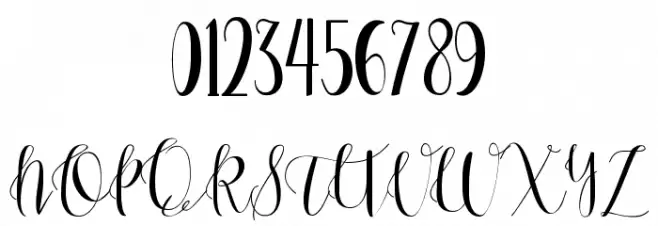 Anastasia script [demo] Font OTHER CHARS