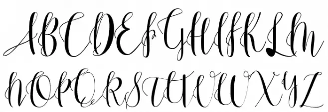 Anastasia script [demo] フォント 大文字