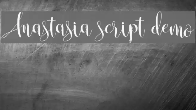 Anastasia script [demo] Font examples