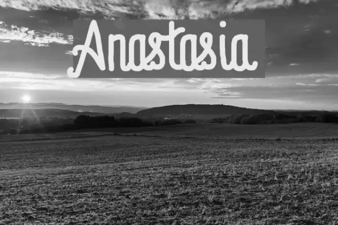 Anastasia Font examples