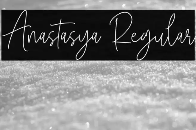 Anastasya Regular フォント examples