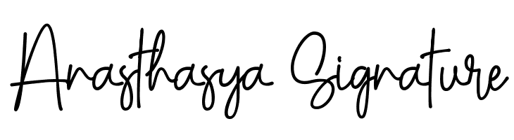 Anasthasya Signature  नि: शुल्क फ़ॉन्ट्स डाउनलोड