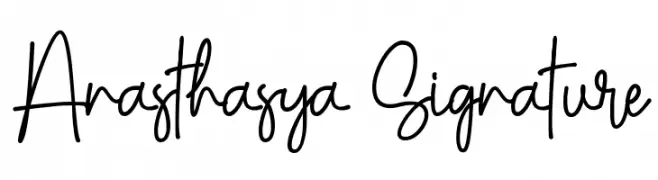 Anasthasya Signature  नि: शुल्क फ़ॉन्ट्स डाउनलोड