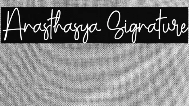Anasthasya Signature Font examples