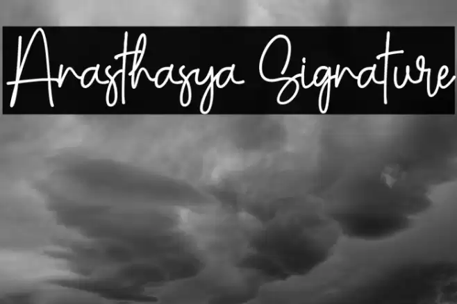 Anasthasya Signature Font examples