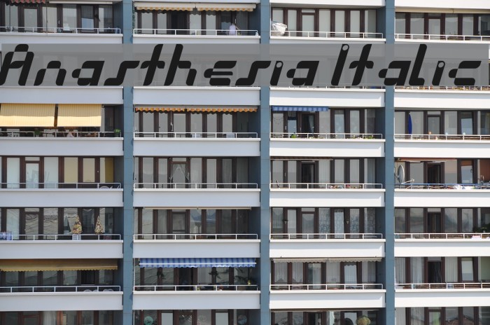 Anasthesia Italic Font examples