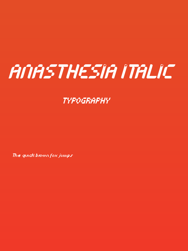 Anasthesia Italic Poster
