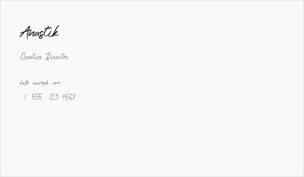 Anastik Business Card