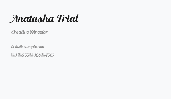 Anatasha Trial Business Card