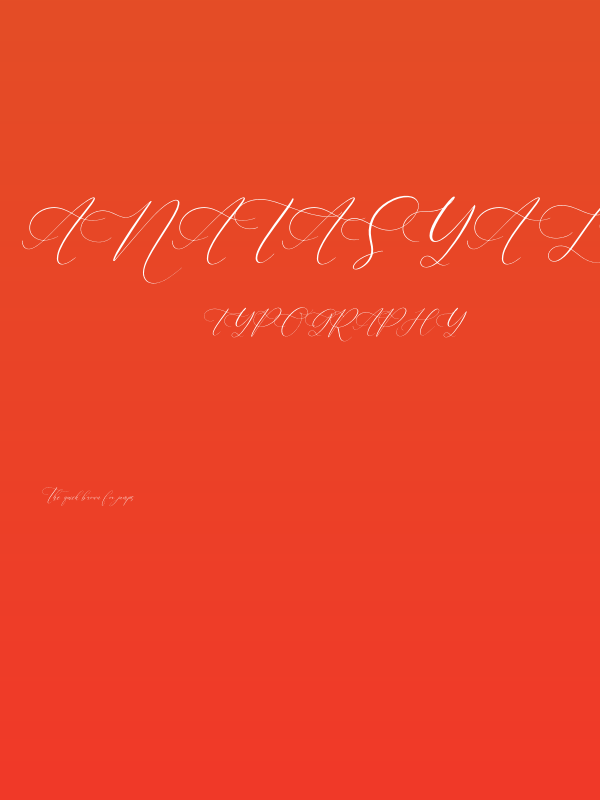 Anatasya Lenttera Italic Poster