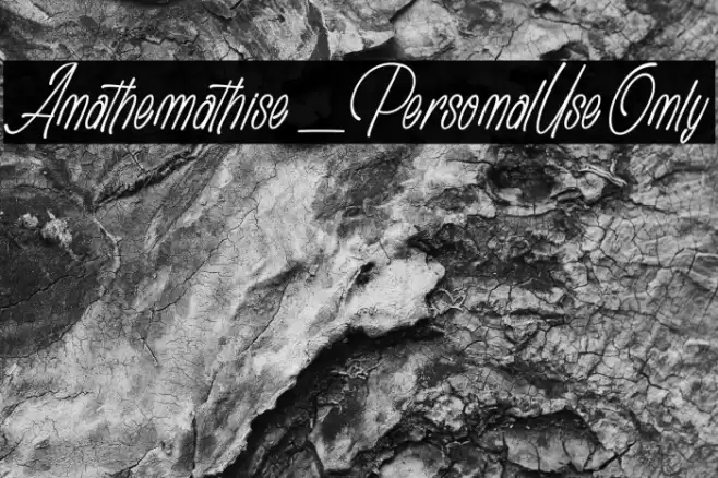 Anathemathise_PersonalUseOnly Font examples