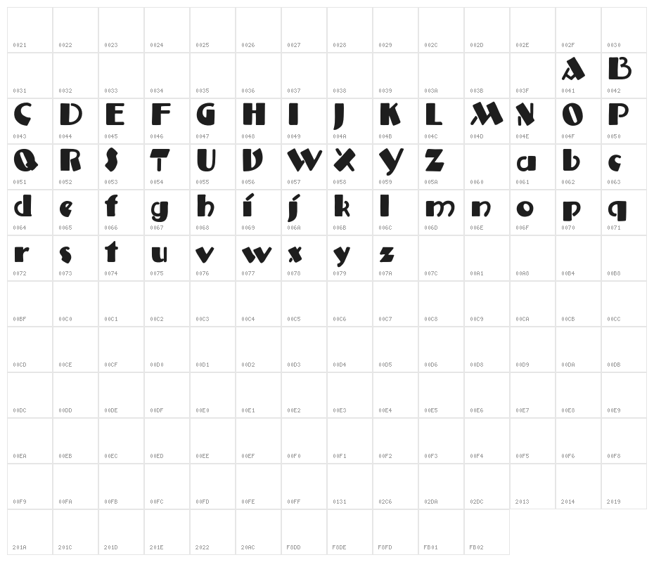 AnatoleFranceiF-Normalreduced Character Map