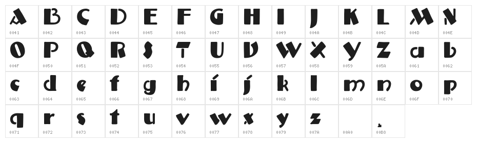AnatoleFranceiFNormal Character Map