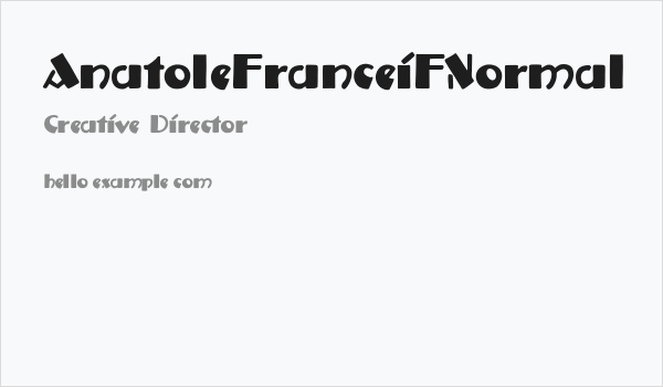 AnatoleFranceiFNormal Business Card