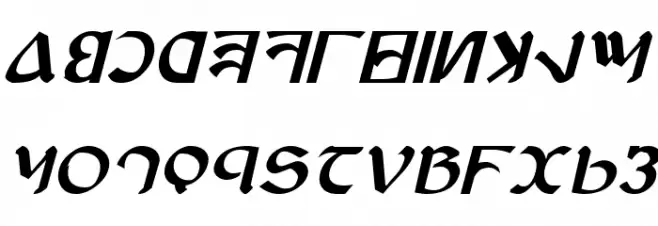 Anayanka Bold Italic 字体 大写